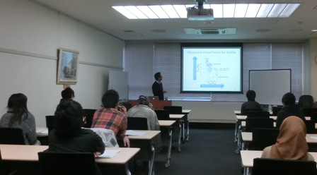 Welcomed a guest from ITB: Microporous zeolites. ゼオライトの研究者を招へい