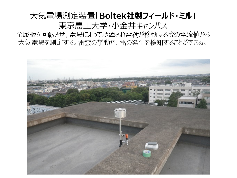 大気電場多点観測 (2016) Koganei campus: An Electric Field Mill