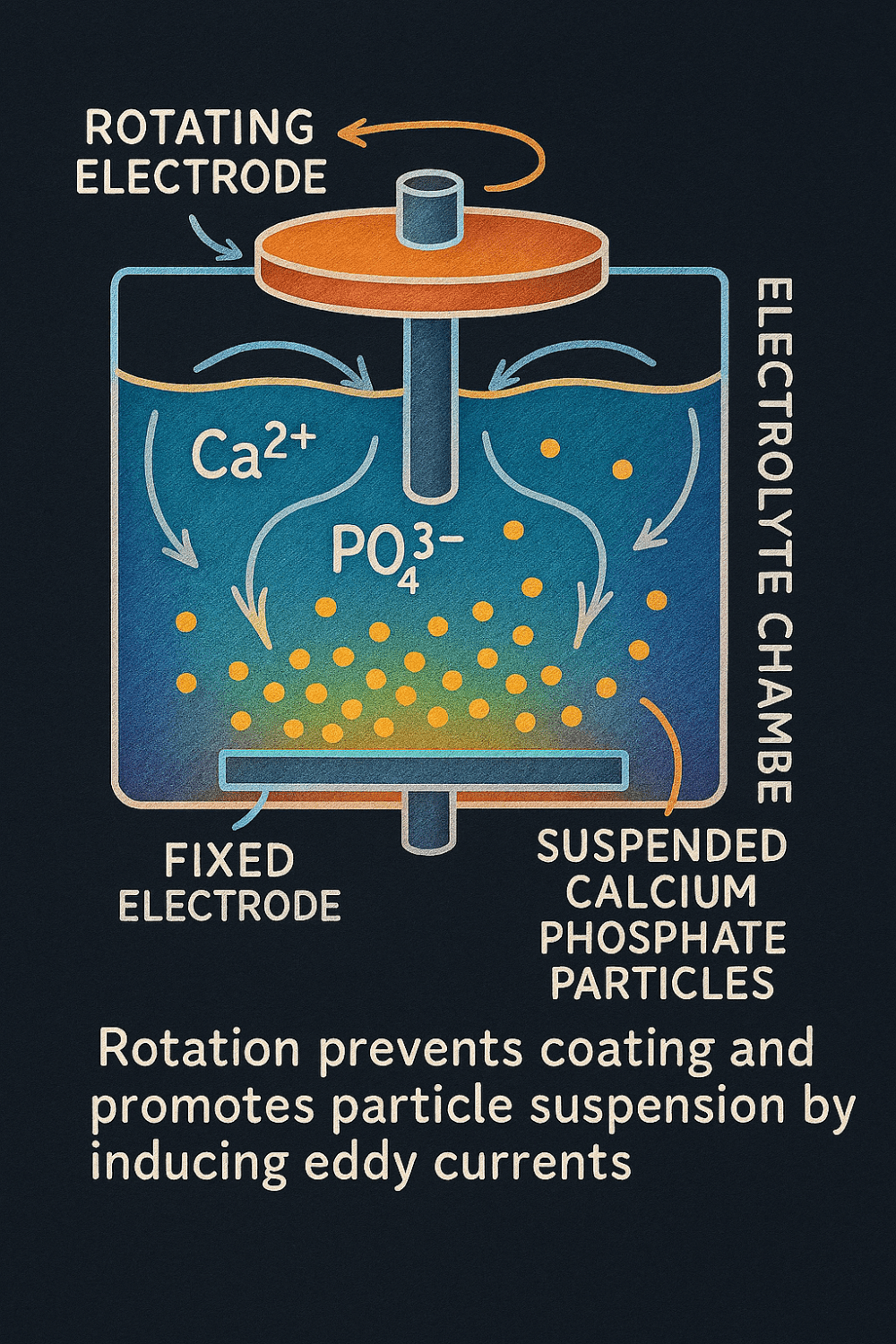 Rotary-electrochemical system: Ca-P Particles (Patent) リン酸カルシウム粒子の合成法（回転型電気化学システム）特許出願